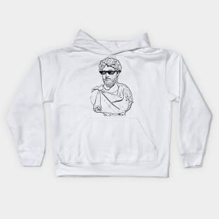 Stoic Marcus Aurelius Sunglasses Meme Stoicism Kids Hoodie